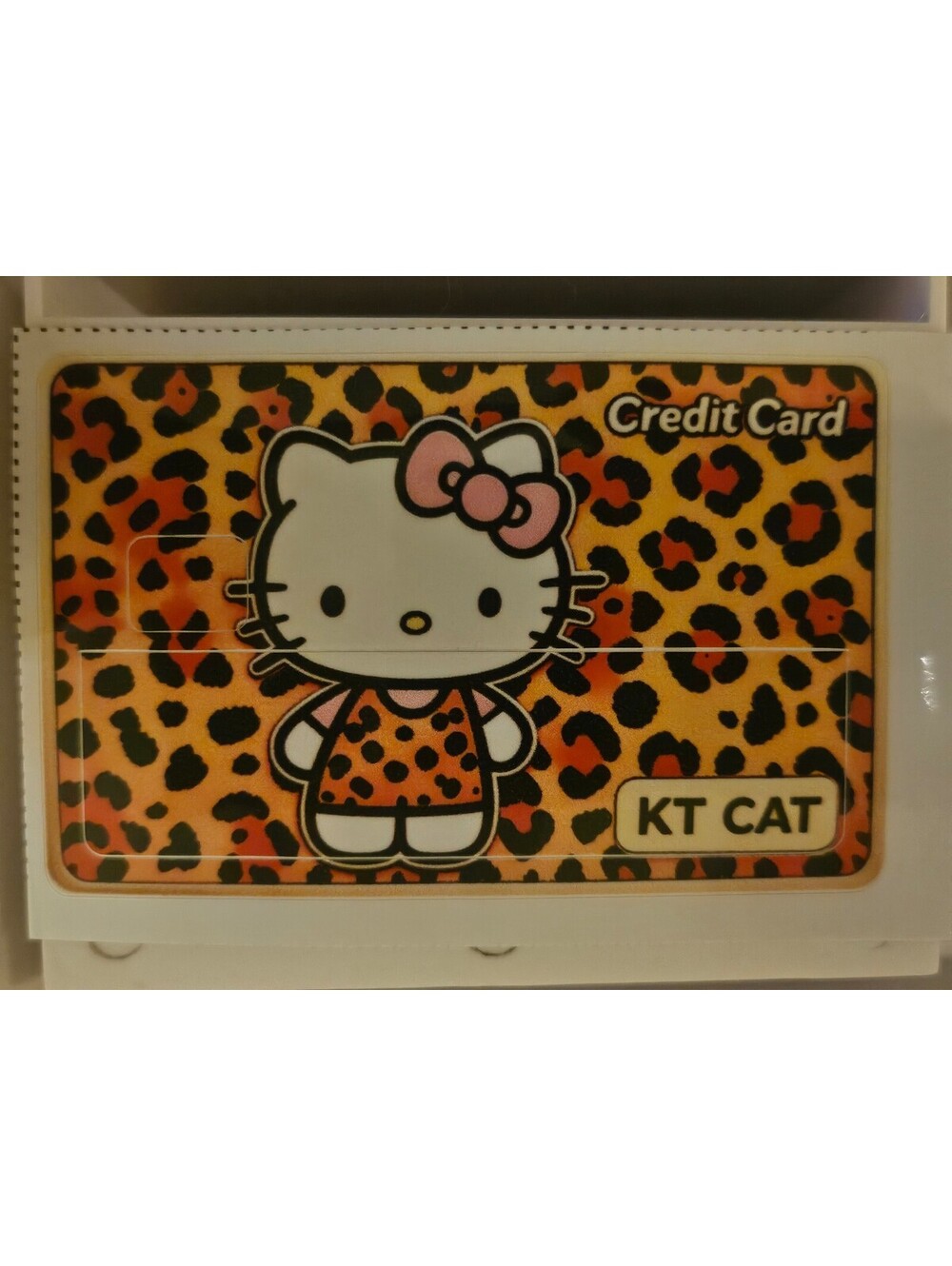 Hello Kitty cheetah background Bank/Credit/Debit Card Skin Sticker - NEW